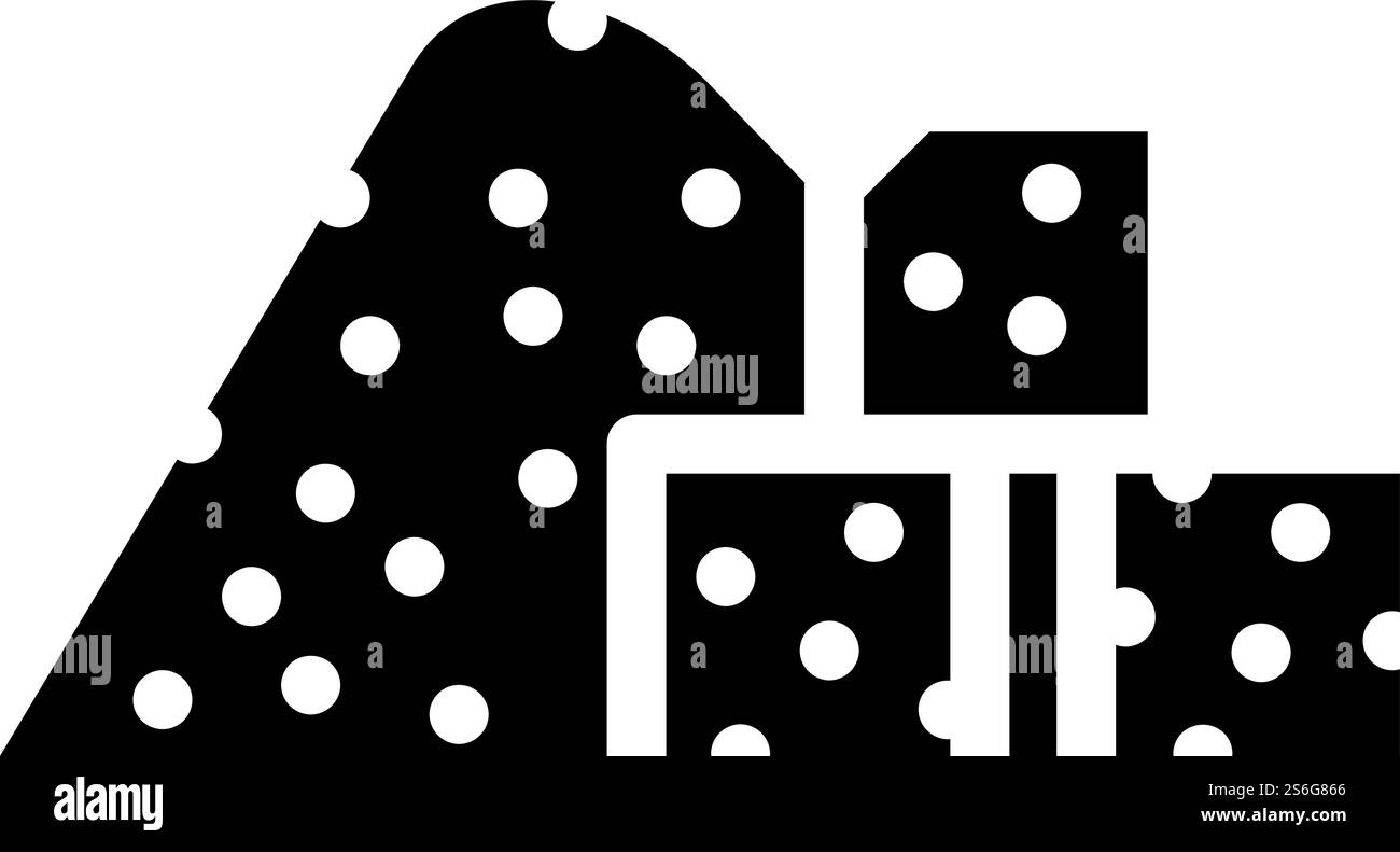 vecteur d'icône de glyphe d'additifs alimentaires de sucre. signe des additifs alimentaires de sucre. illustration noire du symbole de contour isolé. illustration vectorielle d'icône de glyphe d'additifs alimentaires de sucre Illustration de Vecteur