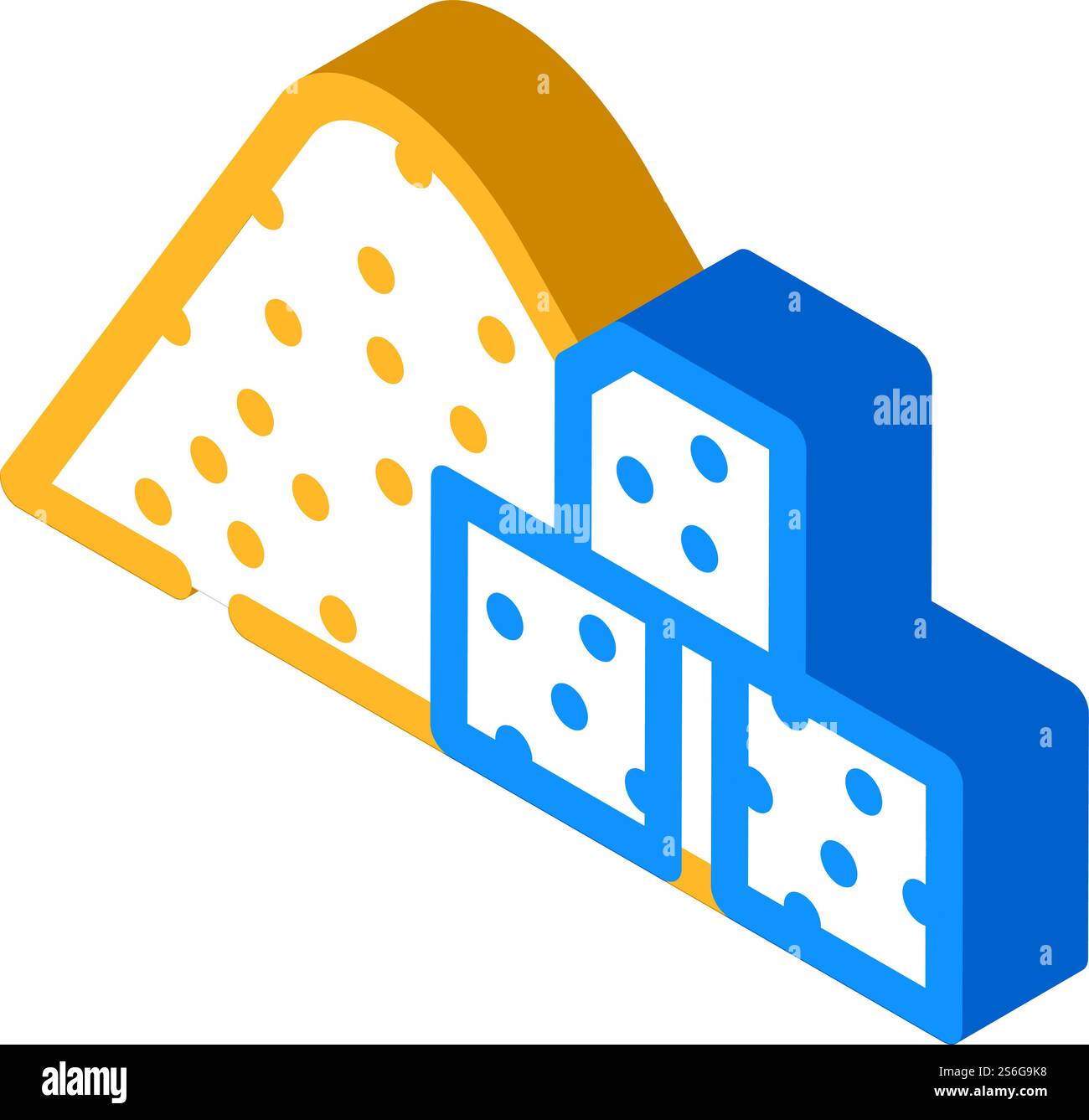 vecteur d'icône isométrique d'additifs alimentaires de sucre. signe des additifs alimentaires de sucre. illustration de symbole isolé. illustration vectorielle d'icône isométrique des additifs alimentaires de sucre Illustration de Vecteur