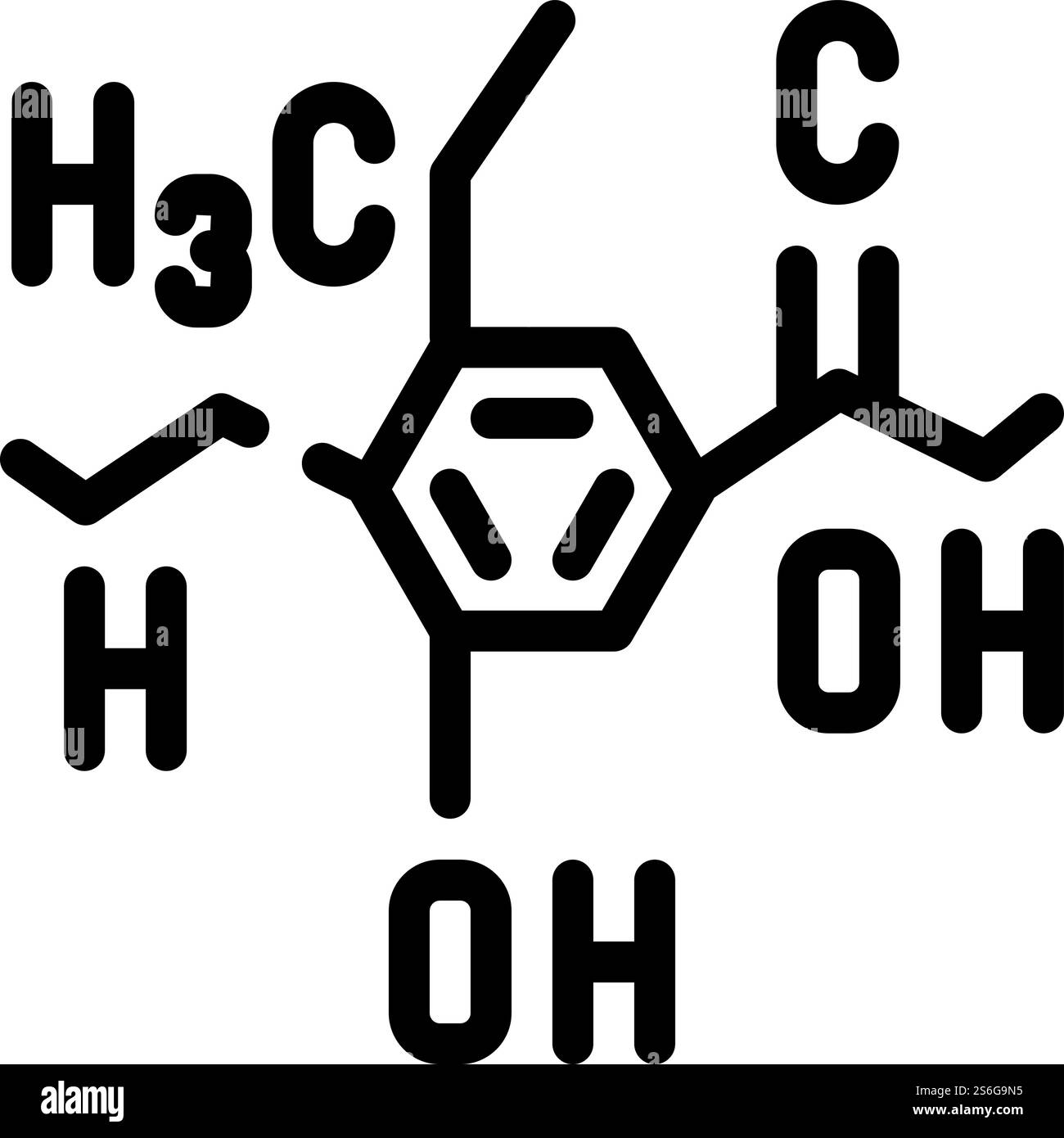 vecteur d'icône de ligne d'additifs alimentaires de formule. signe des additifs alimentaires de formule. illustration noire du symbole de contour isolé. illustration vectorielle d'icône de ligne d'additifs alimentaires de formule Illustration de Vecteur