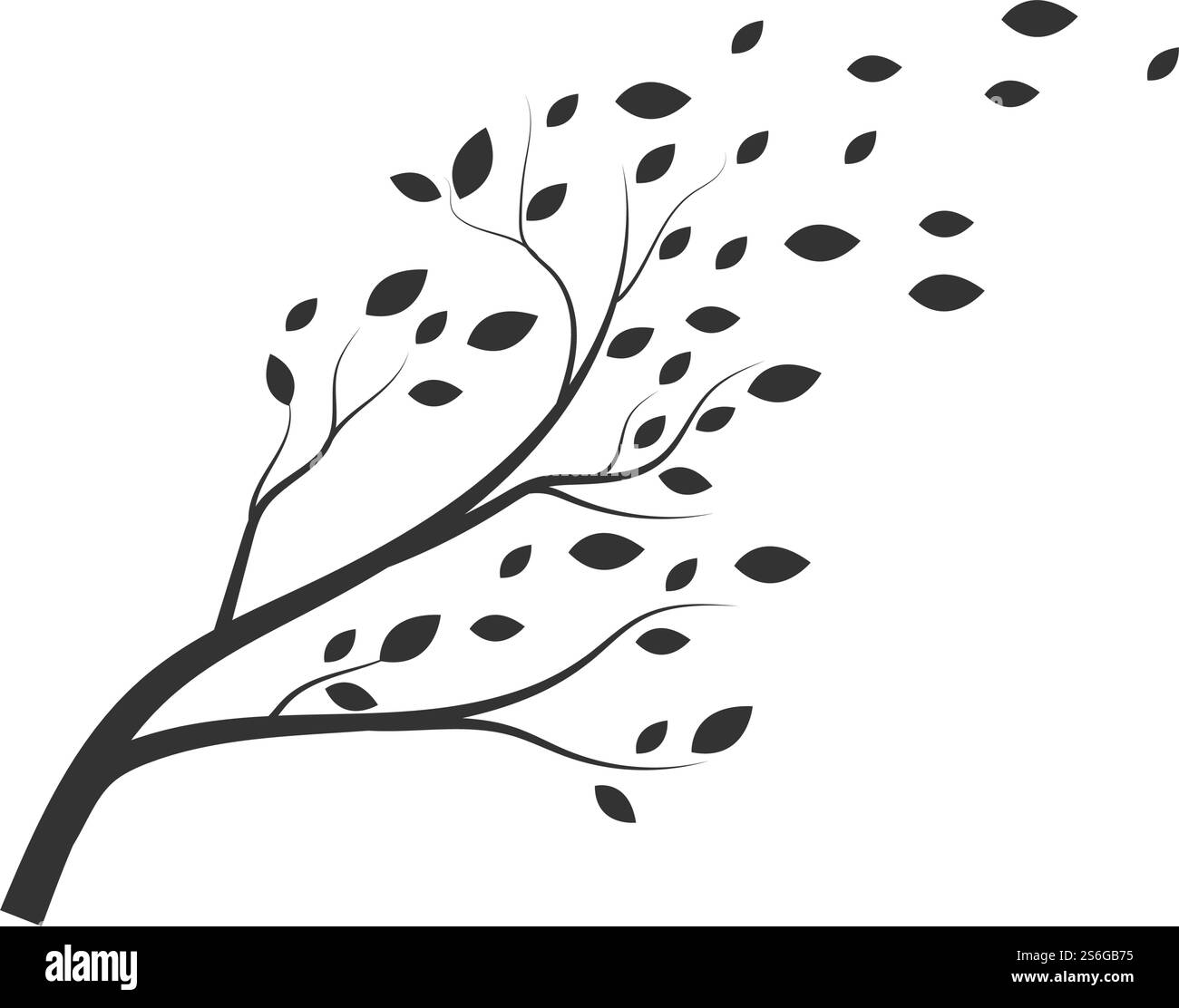 Conception vectorielle de modèle de logo d'illustration de nature d'arbre Illustration de Vecteur