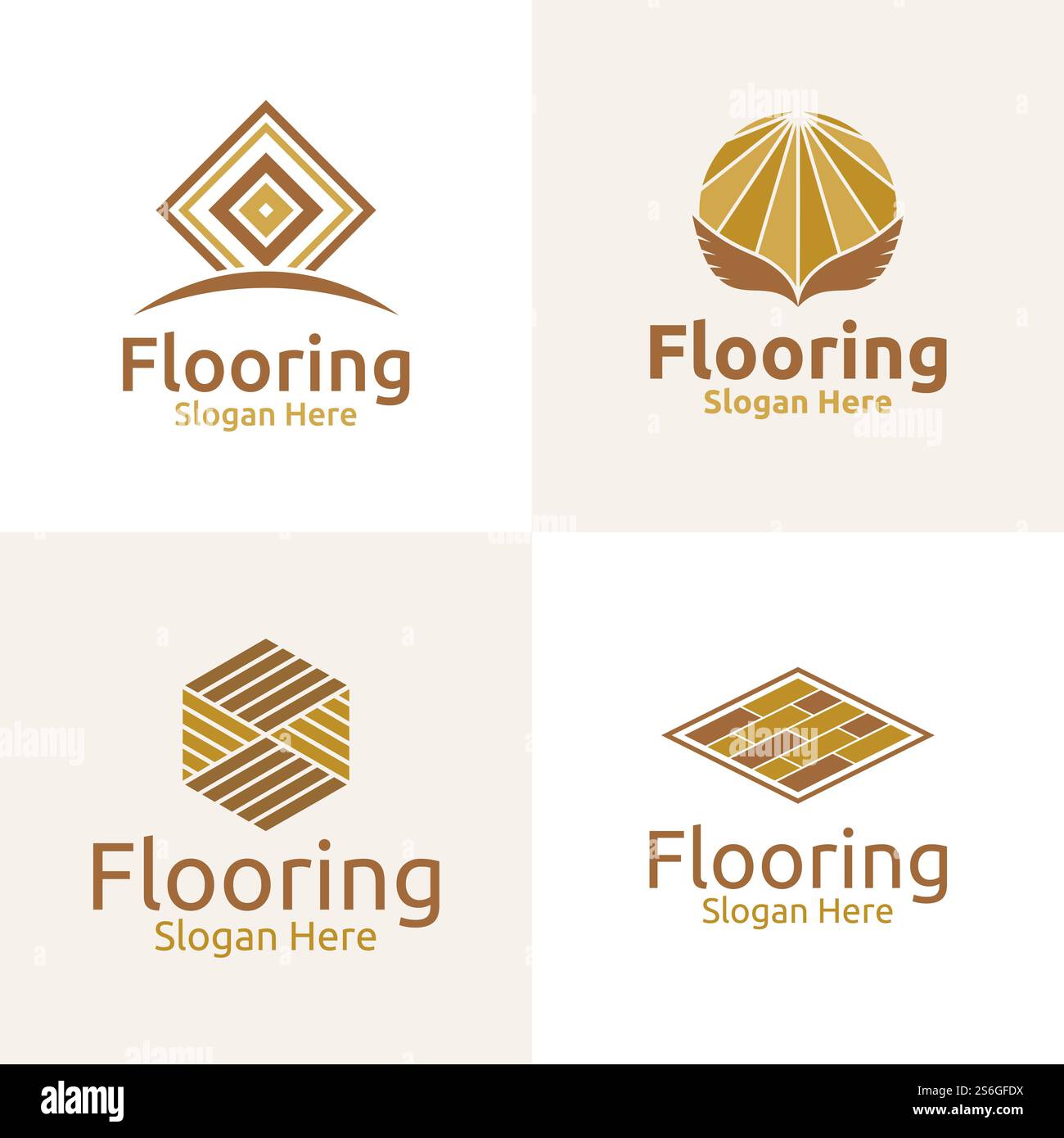 Logo parquet pour parquet bois ou vinyle Granite bois de feuillus titre Vector Design Illustration de Vecteur