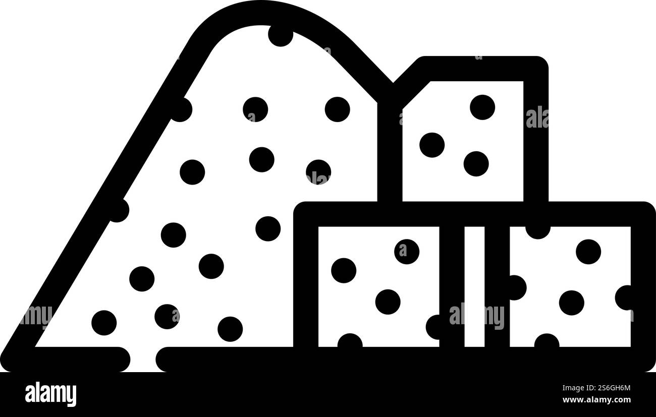 vecteur d'icône de ligne d'additifs alimentaires de sucre. signe des additifs alimentaires de sucre. illustration noire du symbole de contour isolé. illustration vectorielle d'icône de ligne d'additifs alimentaires de sucre Illustration de Vecteur