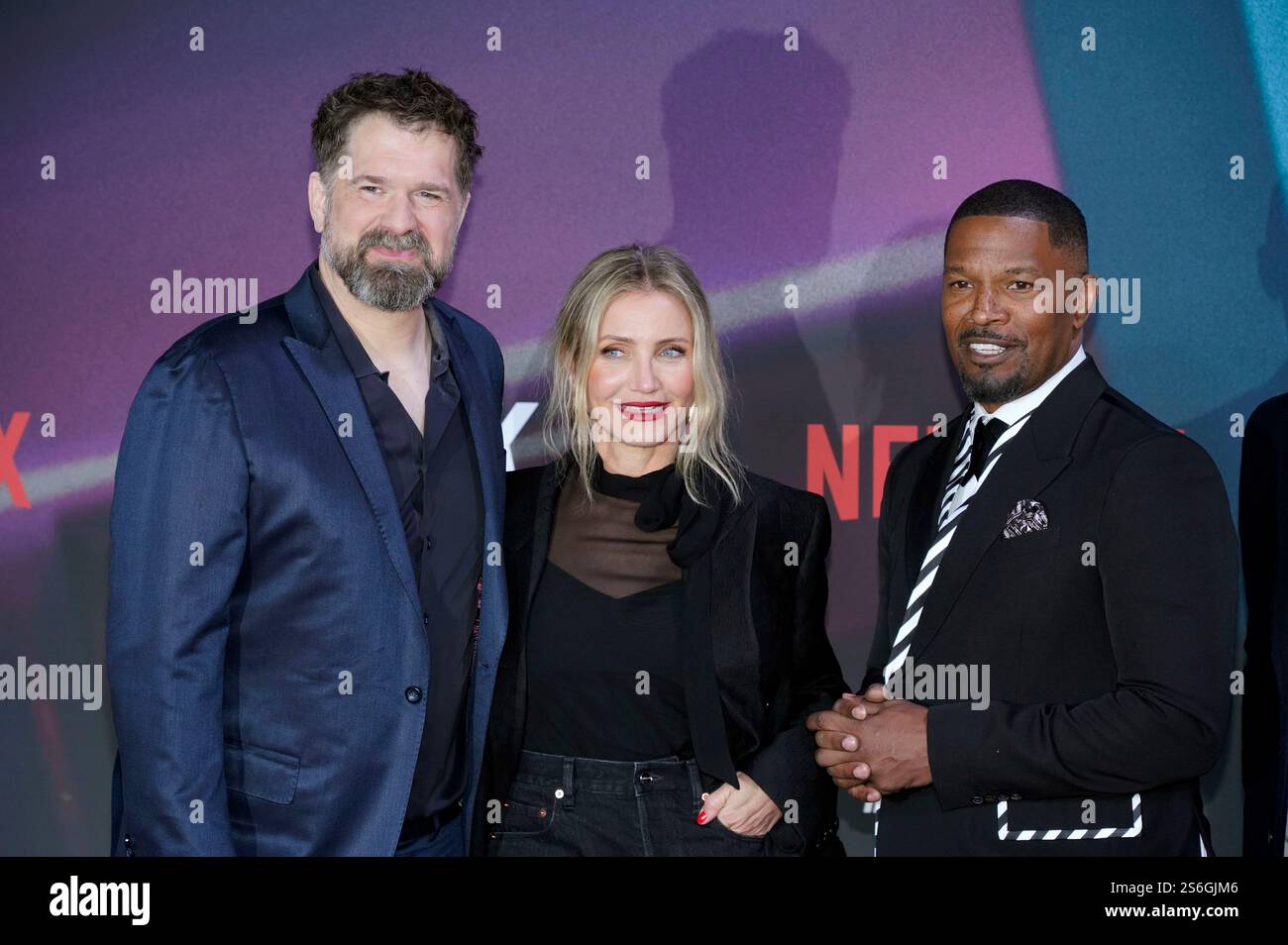 Seth Gordon, Cameron Diaz und Jamie Foxx beim projection des films Netflix 'Back in action' im Zoo Palast. Berlin, 15.01.2025 Banque D'Images