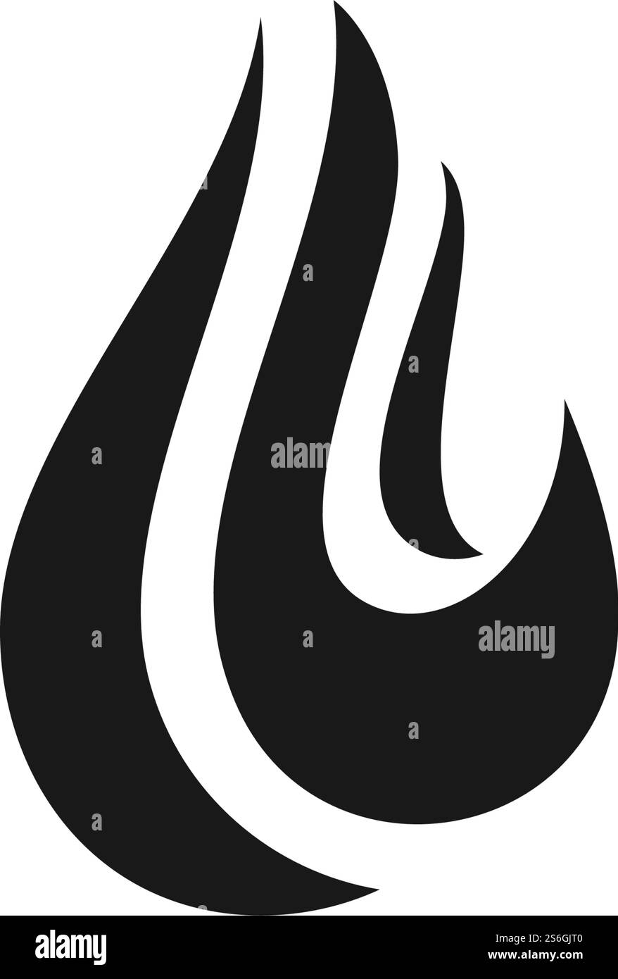 Modèle de vecteur d'illustration de flamme de feu Illustration de Vecteur