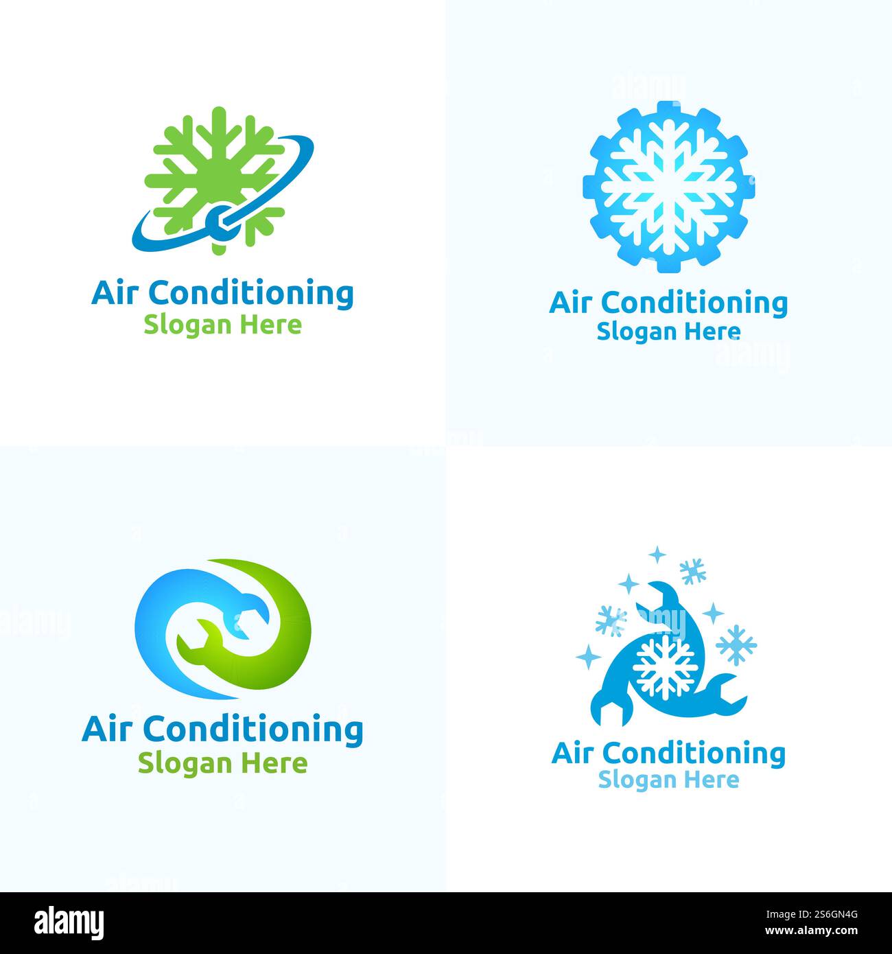 Logo Services de climatisation et de chauffage Illustration de Vecteur