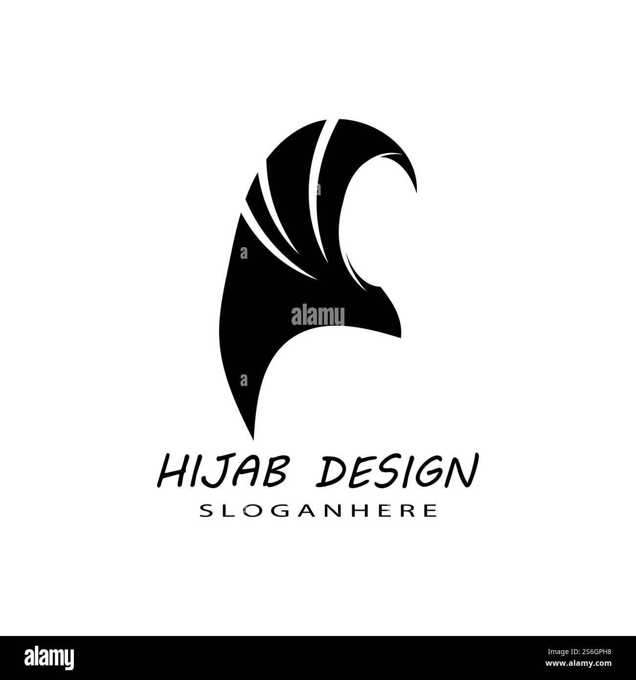 Muslimah hijab modèle Logo vector illustration design Illustration de Vecteur