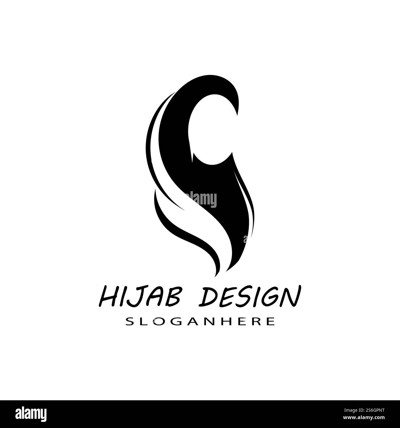 Muslimah hijab modèle Logo vector illustration design Illustration de Vecteur
