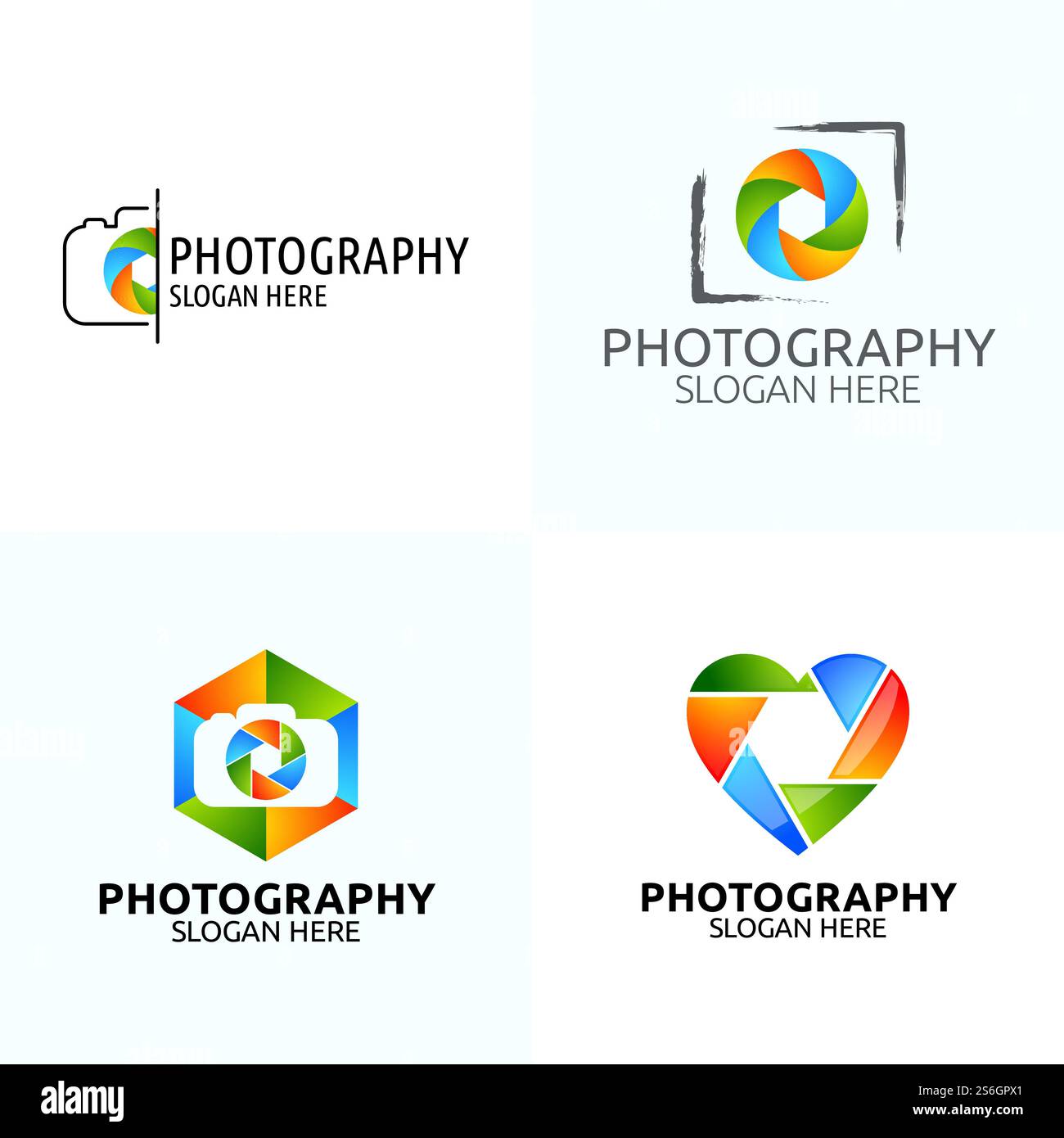 Modèle de conception vectorielle d'icône de photographie de caméra Illustration de Vecteur