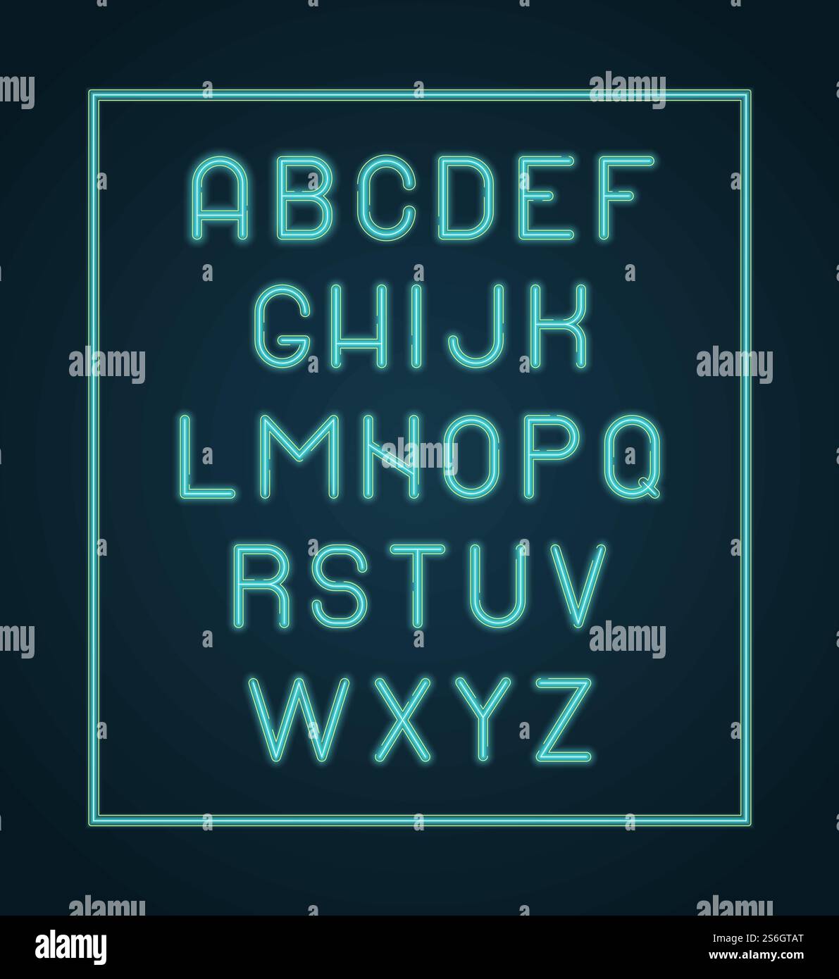 Alphabet néon. Lettres d'éclairage phosphorescentes lettrage vectoriel. Police néon alphabétique, lettre de type illustration lumineuse. Alphabet néon. Lettres d'éclairage phosphorescentes lettrage vectoriel Illustration de Vecteur