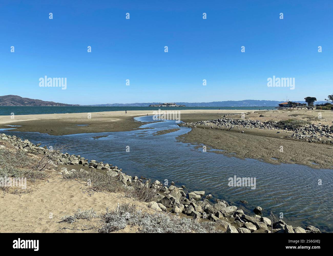 Vue sur l'île d'Alcatraz, Californie Banque D'Images