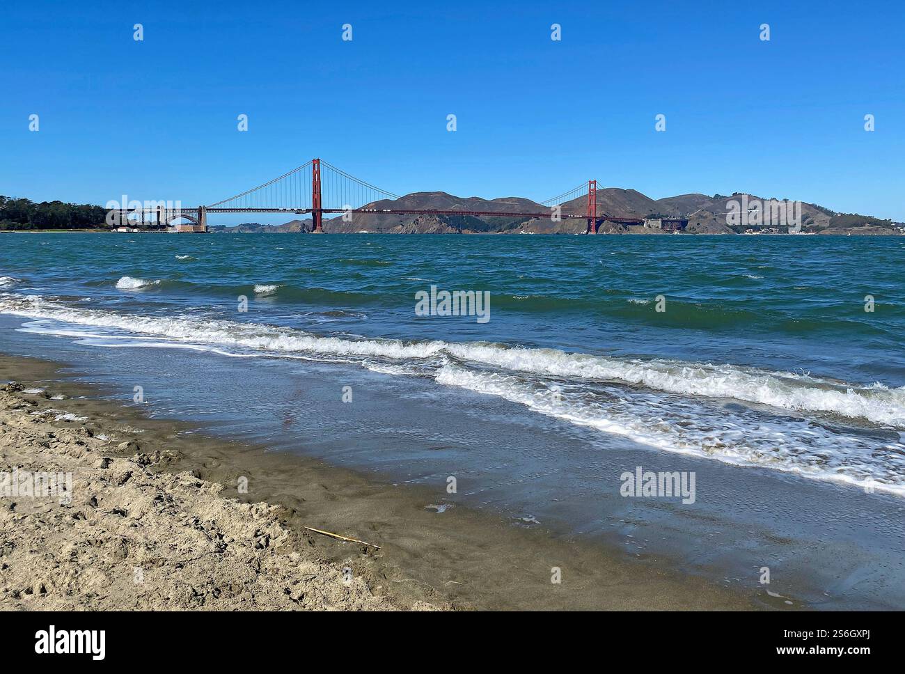 Panorama avec Golden Gate Bridge - San Francisco, Californie Banque D'Images