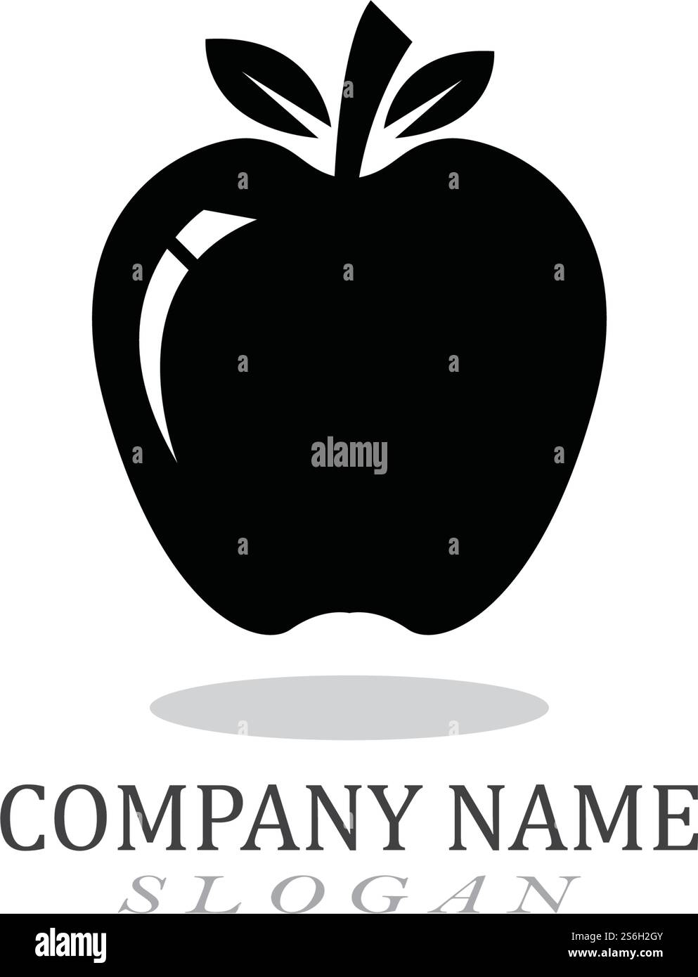 Logo Apple noir et icône d'illustration vectorielle de symbole Illustration de Vecteur