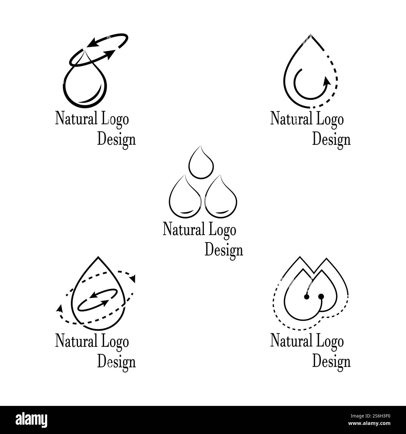 Goutte d'eau Modèle Logo vector illustration design Illustration de Vecteur