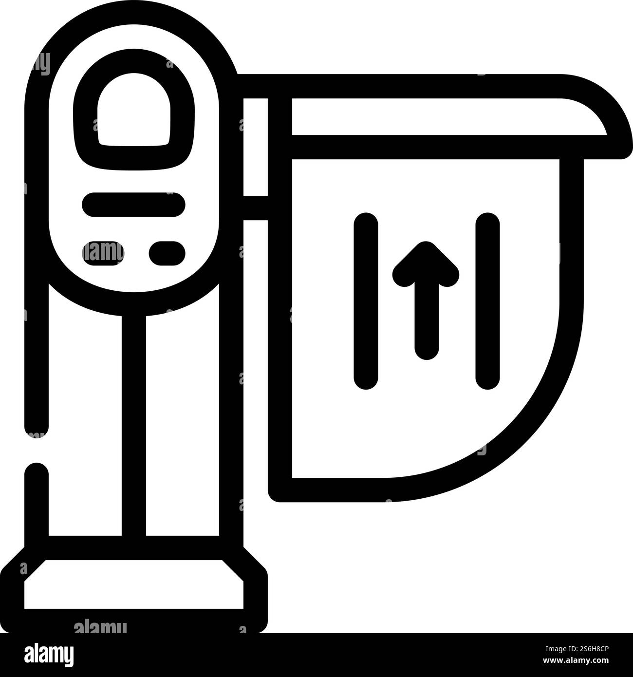 vecteur d'icône de ligne de chemin de fer limiteur. panneau limiteur pour voie ferrée. illustration noire du symbole de contour isolé. illustration vectorielle d'icône de ligne de chemin de fer limiteur Illustration de Vecteur