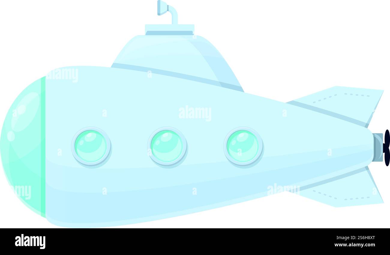 Icône marine sous-marine. Dessin animé de l'icône vectorielle de sous-marin de la marine pour la conception de Web isolé sur fond blanc. Icône sous-marine marine marine, style cartoon Illustration de Vecteur