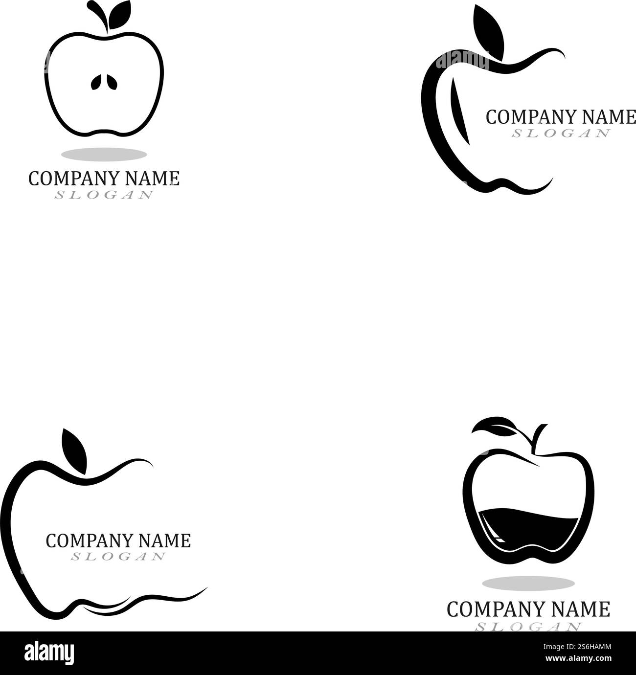Logo Apple noir et icône d'illustration vectorielle de symbole Illustration de Vecteur