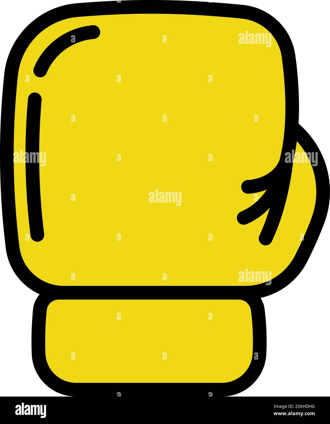 Icône de gants rembourrés. Icône vectorielle de gants Cushioned Outline pour la conception Web isolé sur fond blanc. Icône de gants rembourrés, style contour Illustration de Vecteur