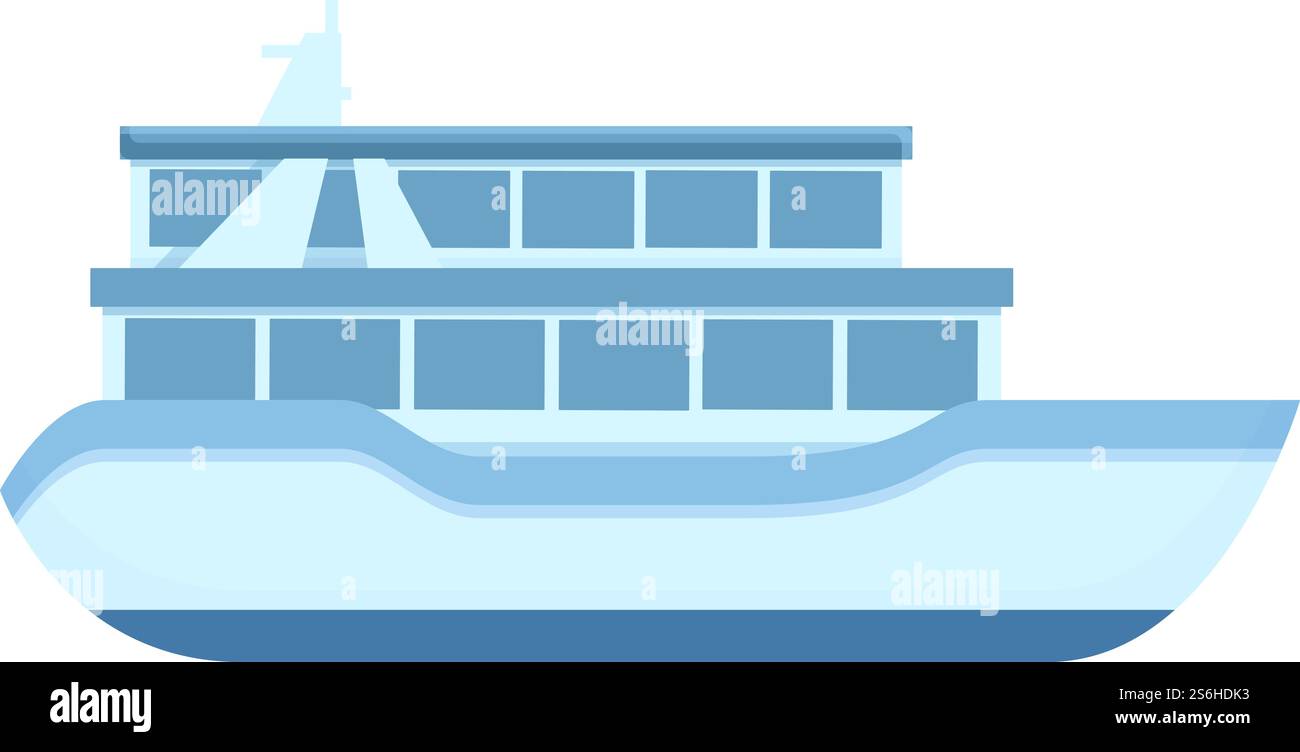 Petite icône de ferry. Dessin animé de l'icône de petit vecteur de ferry pour la conception de Web isolé sur fond blanc. Petite icône de ferry, style de dessin animé Illustration de Vecteur
