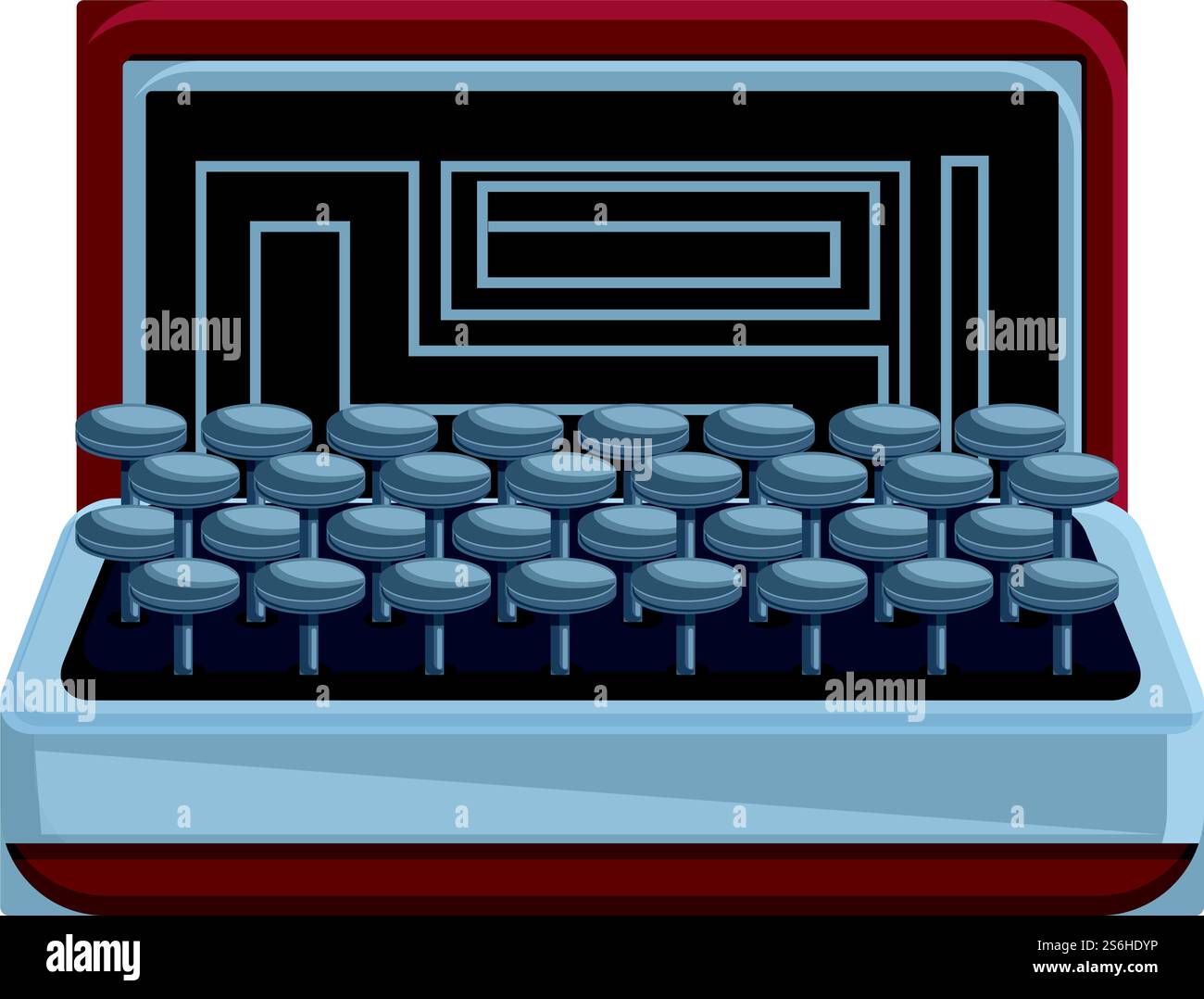 Icône chiffrer la machine à écrire. Dessin animé de l'icône vectorielle de machine à écrire Cipher pour la conception Web isolé sur fond blanc. Icône de machine à écrire Cipher, style de dessin animé Illustration de Vecteur