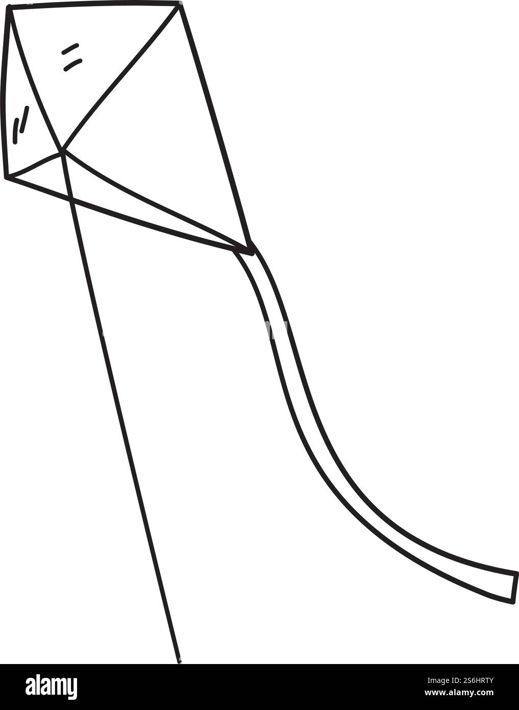 Icône de Kite. Conception d'esquisse dessinée à la main. Illustration vectorielle. Illustration de Vecteur