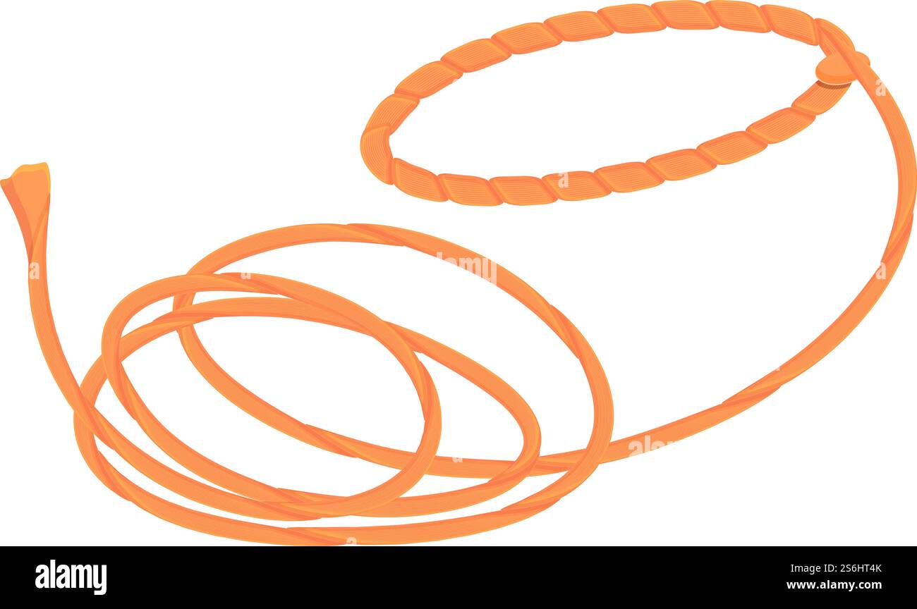 Icône de lasso animal. Dessin animé de l'icône de vecteur de lasso animal pour la conception de Web isolé sur fond blanc. Icône de lasso animal, style de dessin animé Illustration de Vecteur