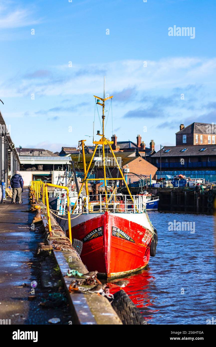 Bateaux de pêche Fish Quay union Quay Tynemouth North Shields uk Banque D'Images