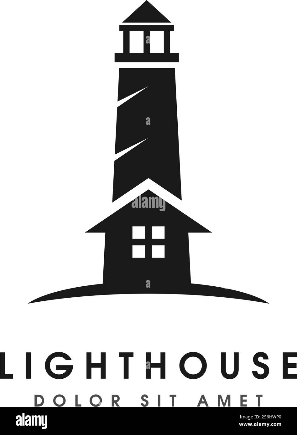 Design vectoriel de logo Light House Illustration de Vecteur