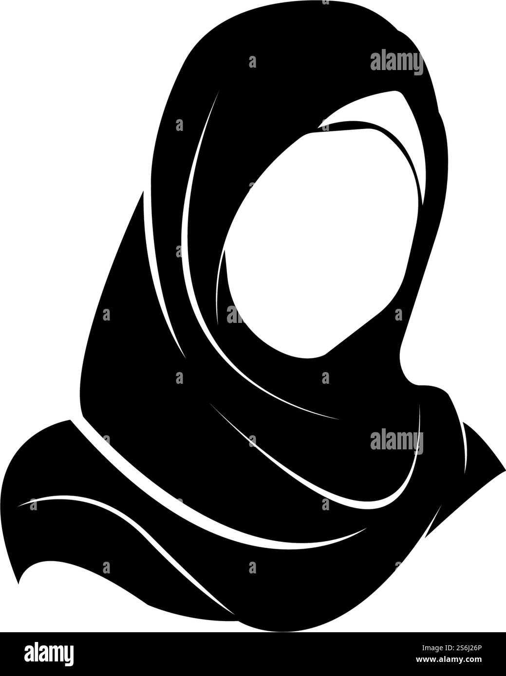 hijab femmes noir silhouette vector icônes app-vector Illustration de Vecteur