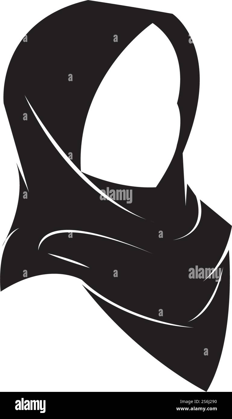 hijab femmes noir silhouette vector icônes app-vector Illustration de Vecteur