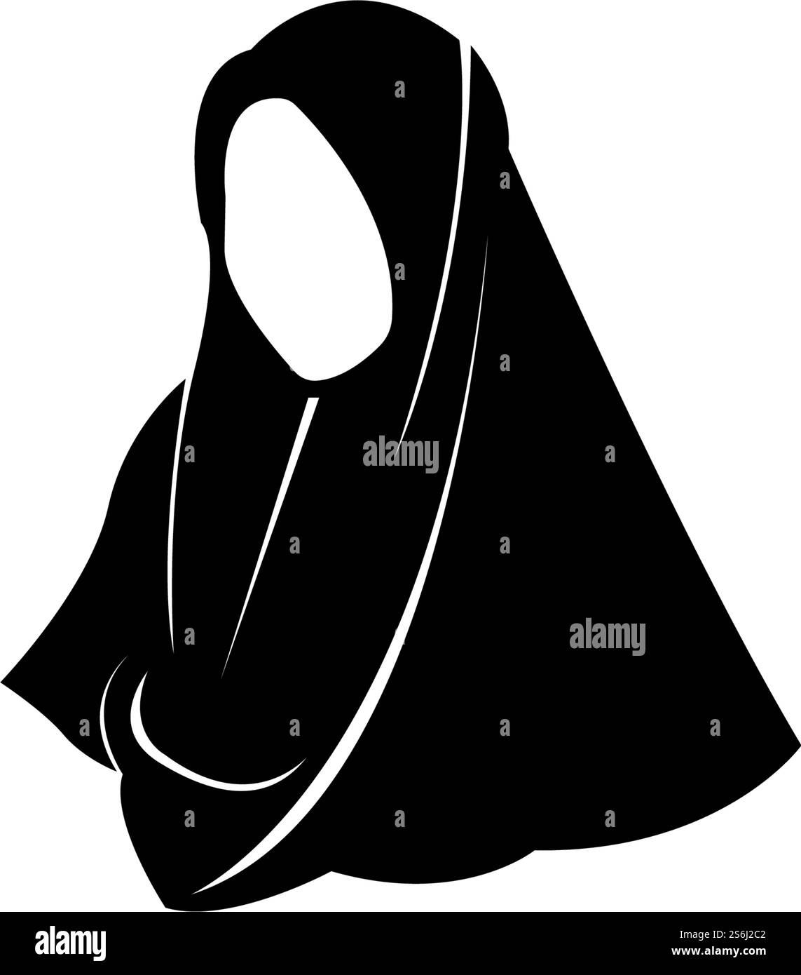 hijab femmes noir silhouette vector icônes app-vector Illustration de Vecteur