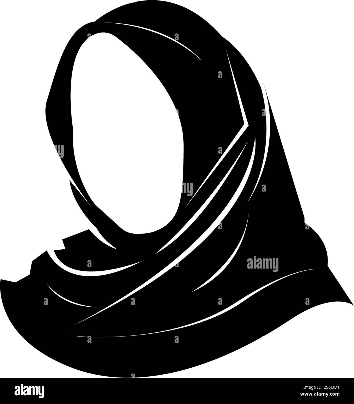 hijab femmes noir silhouette vector icônes app-vector Illustration de Vecteur