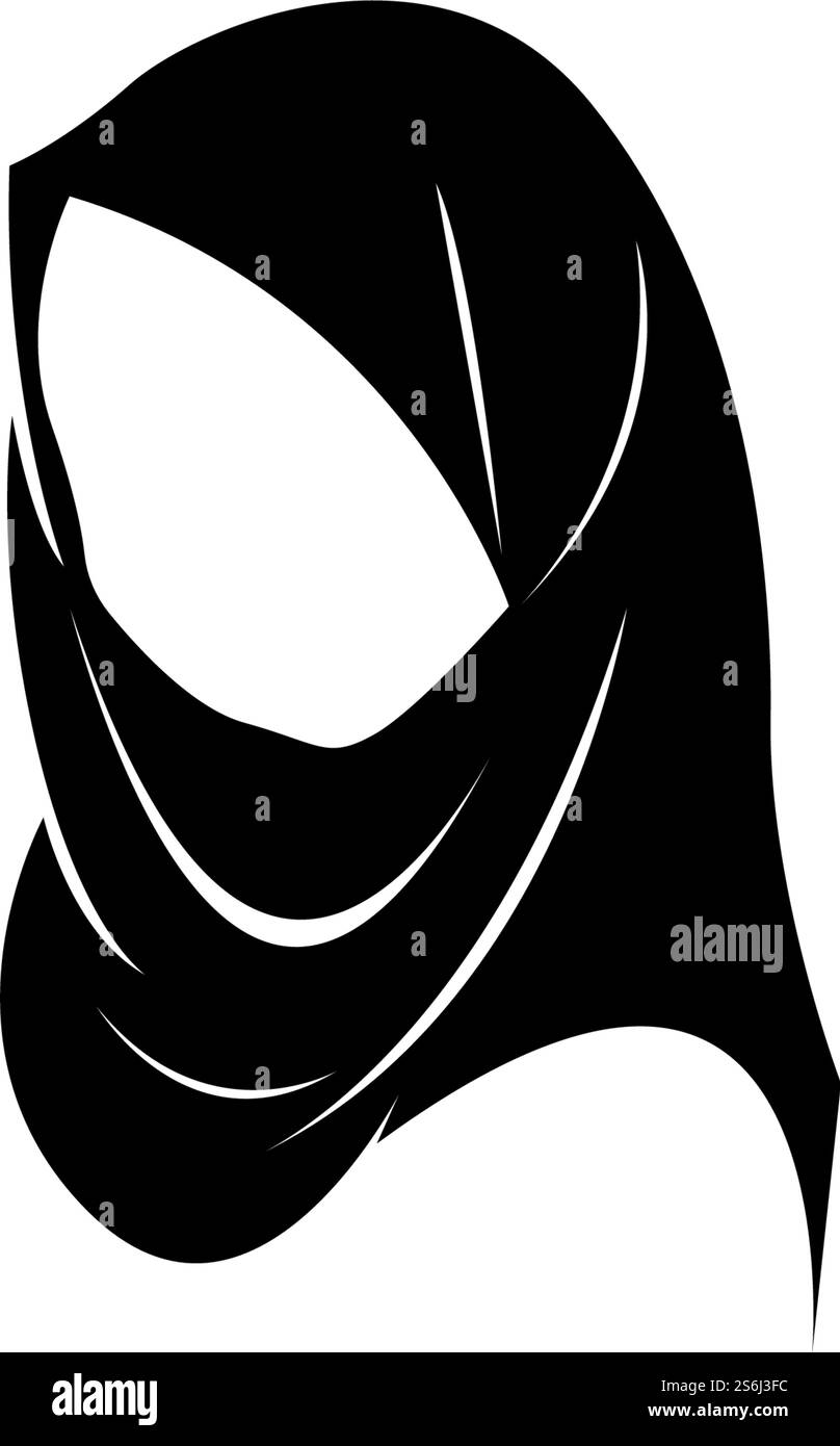 hijab femmes noir silhouette vector icônes app-vector Illustration de Vecteur