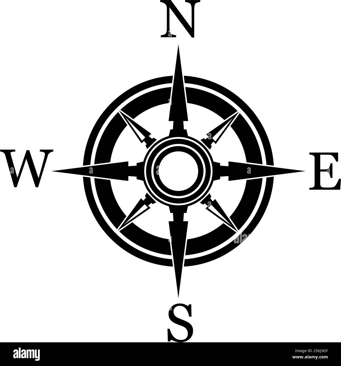 icône de boussole isolé sur fond.pictogramme de boussole plat moderne, affaires, marketing, concept d'internet.symbole vectoriel simple à la mode pour websitedesign ou bouton pour mobile app.logo illustration. Illustration de Vecteur
