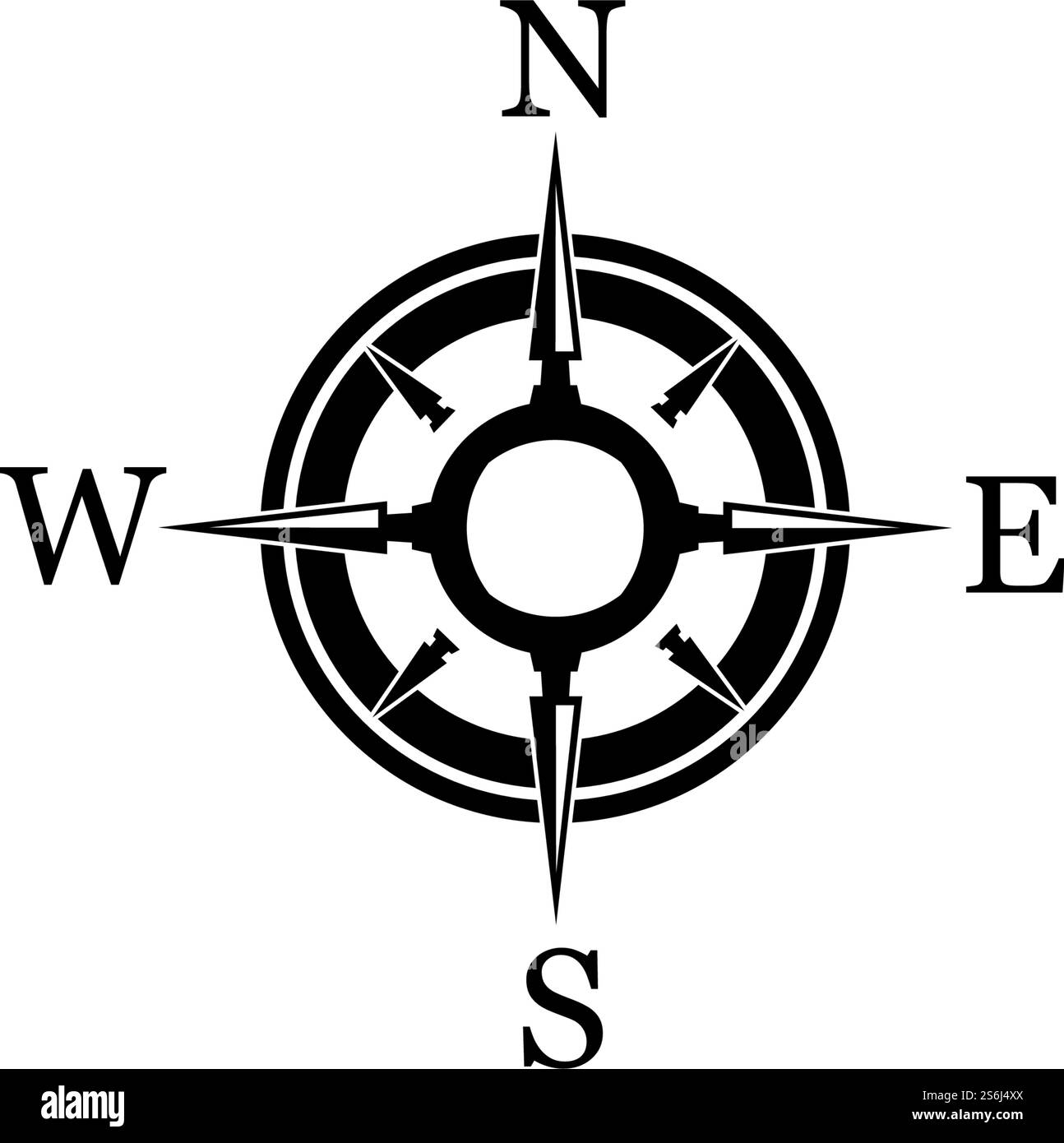 icône de boussole isolé sur fond.pictogramme de boussole plat moderne, affaires, marketing, concept d'internet.symbole vectoriel simple à la mode pour websitedesign ou bouton pour mobile app.logo illustration. Illustration de Vecteur