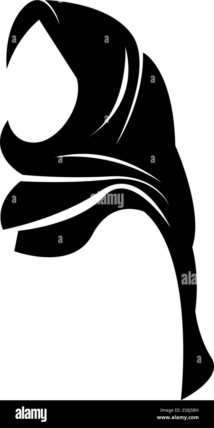 hijab femmes noir silhouette vector icônes app-vector Illustration de Vecteur