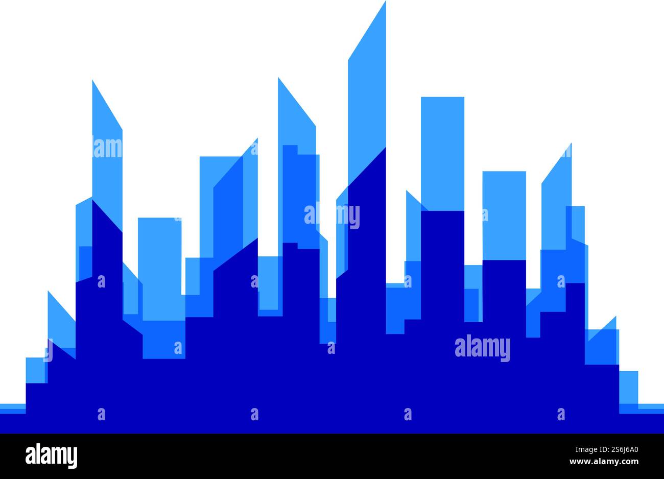 Ville moderne . silhouette ville. vector illustration en modèle plat Illustration de Vecteur