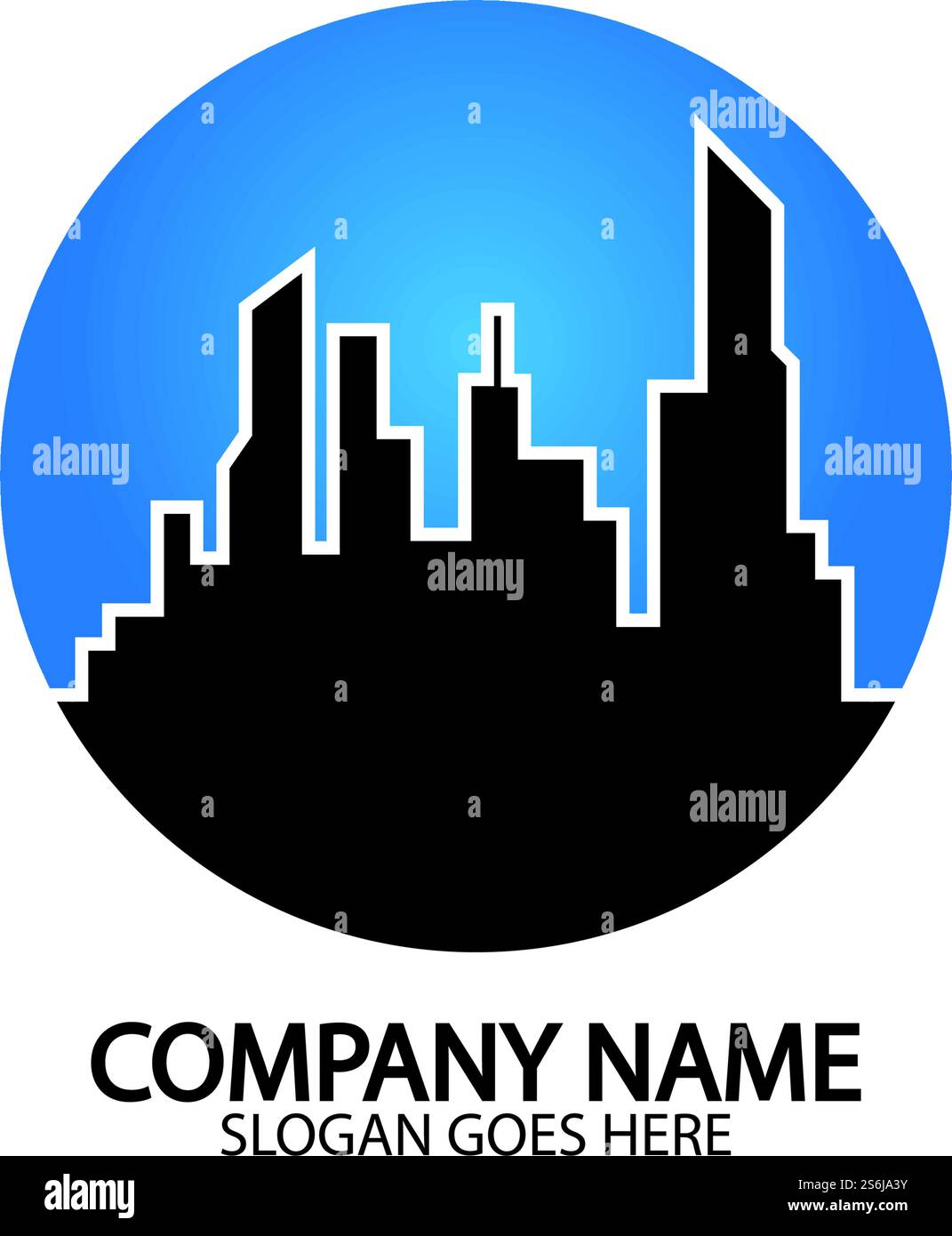 Ville moderne . silhouette ville. vector illustration en modèle plat Illustration de Vecteur