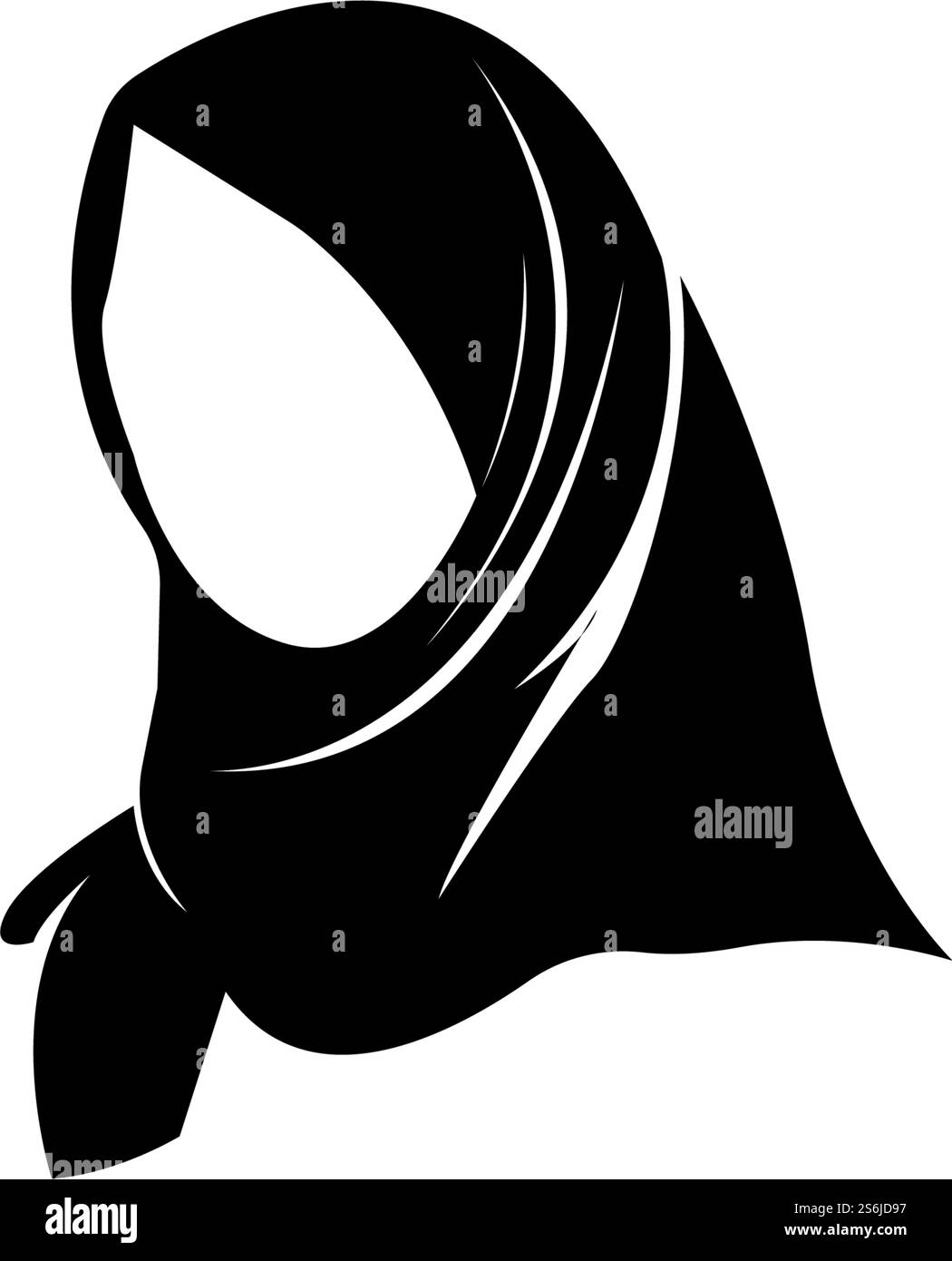 hijab femmes noir silhouette vector icônes app-vector Illustration de Vecteur