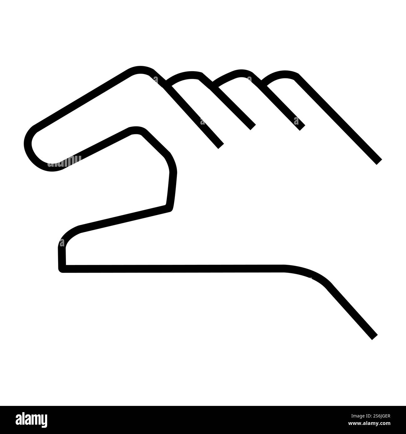 Symbole de commande manuelle sur fond blanc Illustration de Vecteur