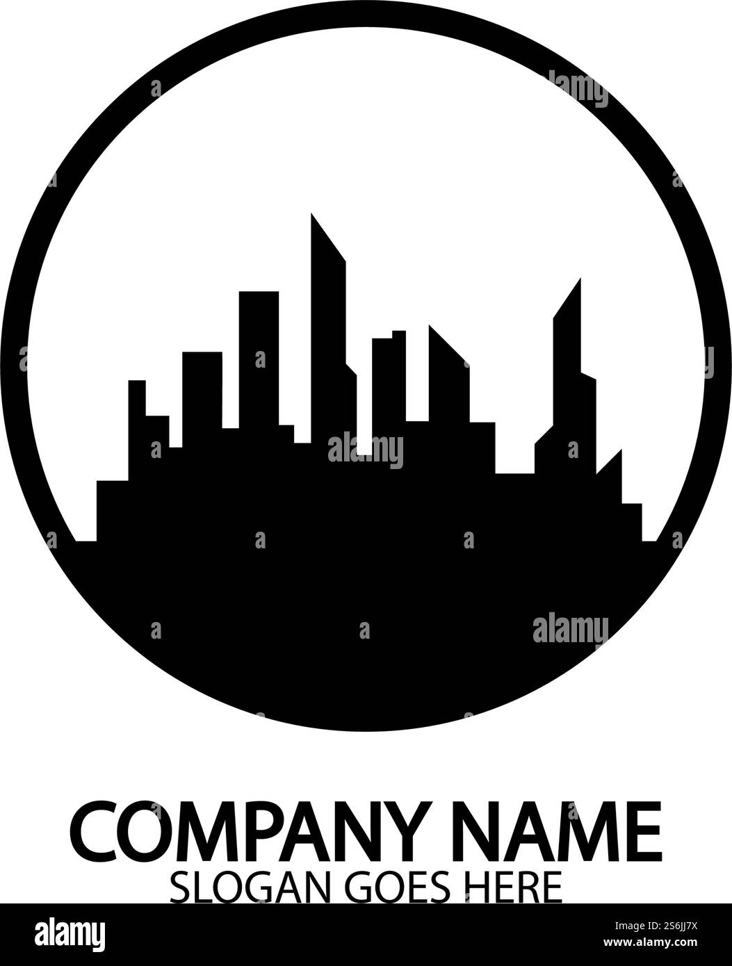 Ville moderne . silhouette ville. vector illustration en modèle plat Illustration de Vecteur