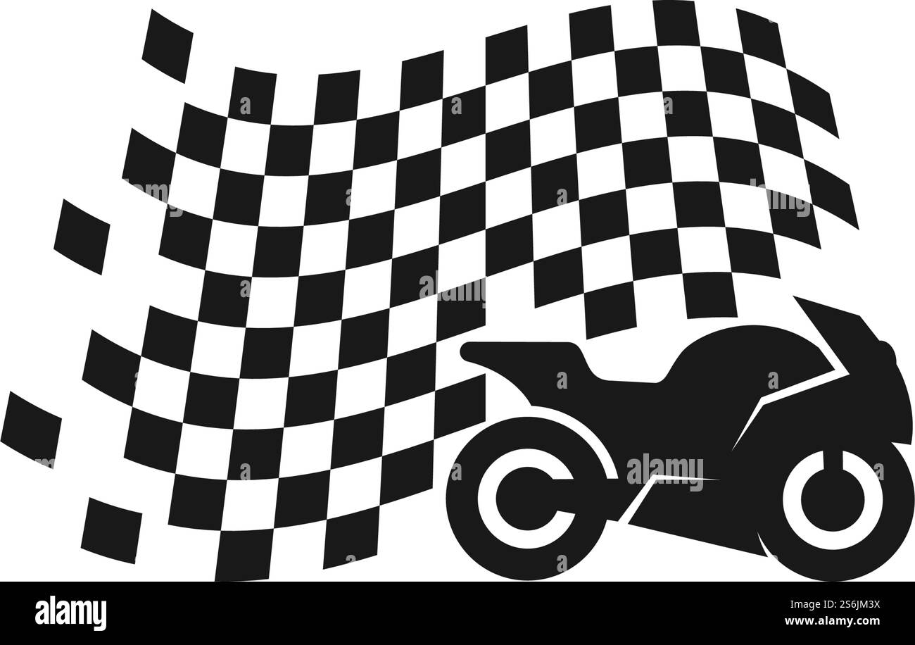 Vecteur de conception de logo de sport de moto Illustration de Vecteur