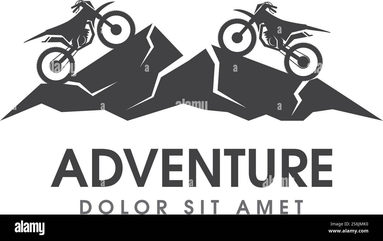 Vecteur de conception de logo de sport de moto Illustration de Vecteur