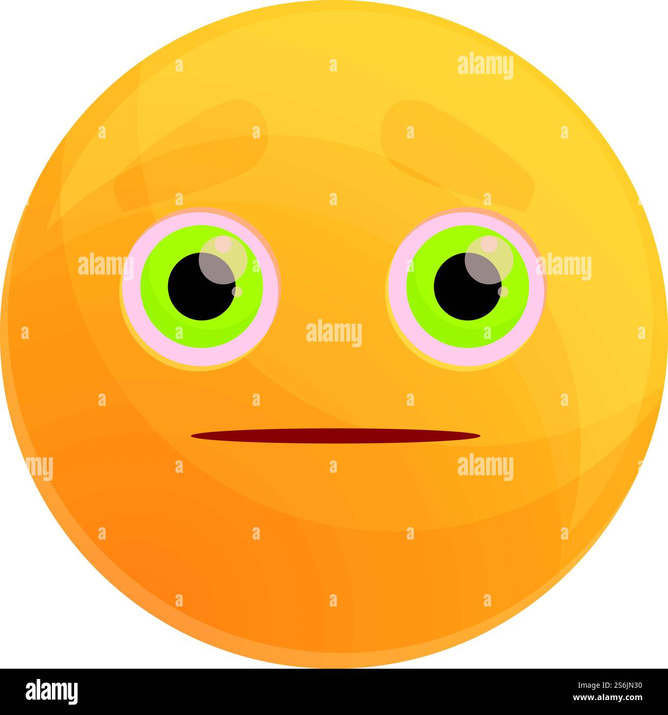 Icône d'émoticône triste. Dessin animé de l'icône de vecteur d'émoticône triste pour la conception Web isolé sur fond blanc. Icône d'émoticône triste, style de dessin animé Illustration de Vecteur