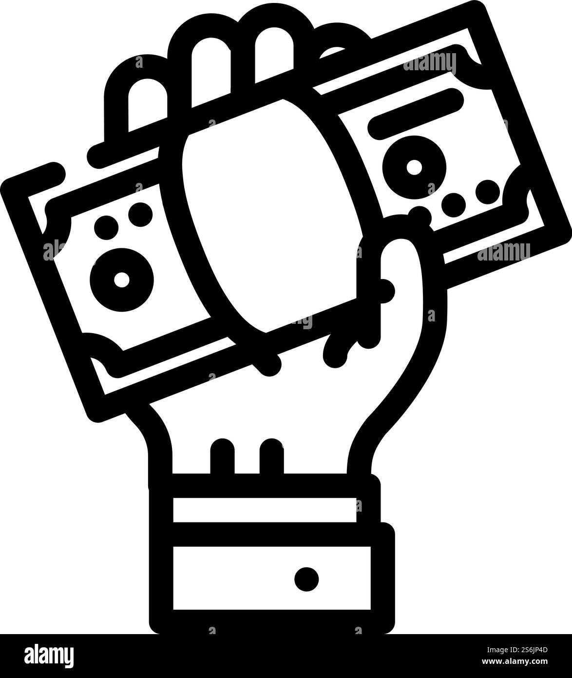 vecteur d'icône de ligne de pot-de-vin. signe de pot-de-vin. illustration noire du symbole de contour isolé. illustration vectorielle d'icône de ligne de pot-de-vin Illustration de Vecteur