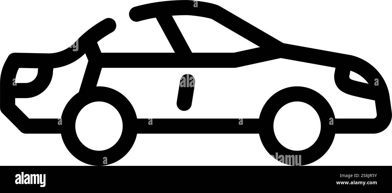 vecteur d'icône de ligne de stationnement de voiture. panneau de stationnement. illustration noire du symbole de contour isolé. illustration vectorielle d'icône de ligne de stationnement de voiture Illustration de Vecteur