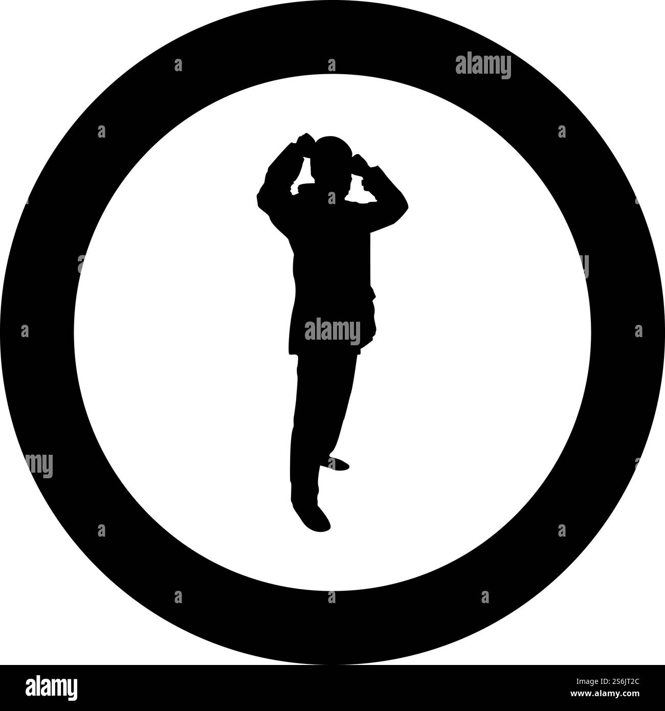 Homme habiller le tissu dans le masque médical de visage portant le concept d'équipement de protection contre la poussière personnel Coronavirus grippe grippe prévention quarantaine protéger de la pollution atmosphérique silhouette en cercle rond noir illustration vectorielle de contour solide style image simple. Homme habiller le tissu dans le masque médical de visage portant l'équipement de protection contre la poussière concept de virus Coronavirus grippe prévention d'éclosion quarantaine protéger de la pollution atmosphérique silhouette en cercle rond noir illustration vectorielle de couleur solide image de style de contour Illustration de Vecteur