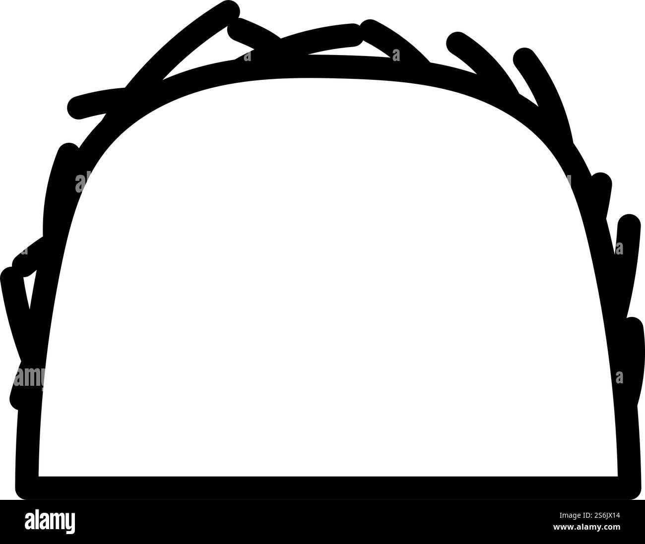 Icône de la pile de foin. Contour en gras avec largeur de contour modifiable. Illustration vectorielle. Illustration de Vecteur