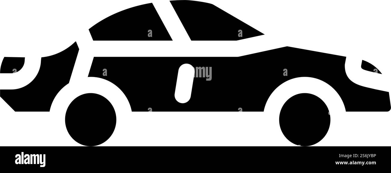 vecteur d'icône de glyphe de stationnement de voiture. panneau de stationnement. illustration noire du symbole de contour isolé. illustration vectorielle d'icône de glyphe de stationnement de voiture Illustration de Vecteur