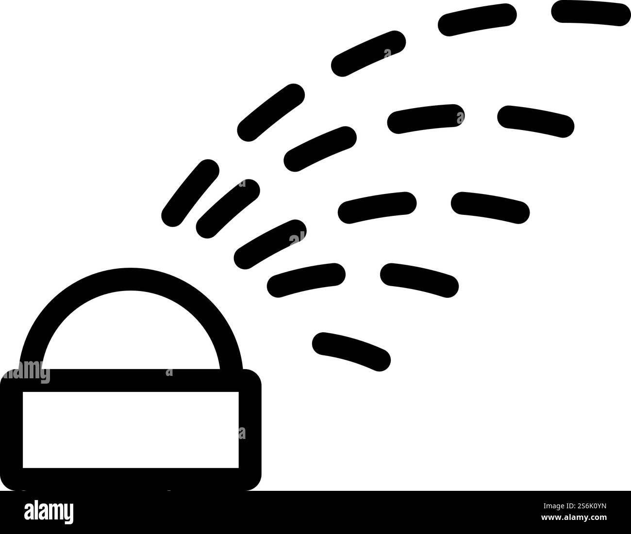 Icône d'arrosage automatique. Contour en gras avec largeur de contour modifiable. Illustration vectorielle. Illustration de Vecteur