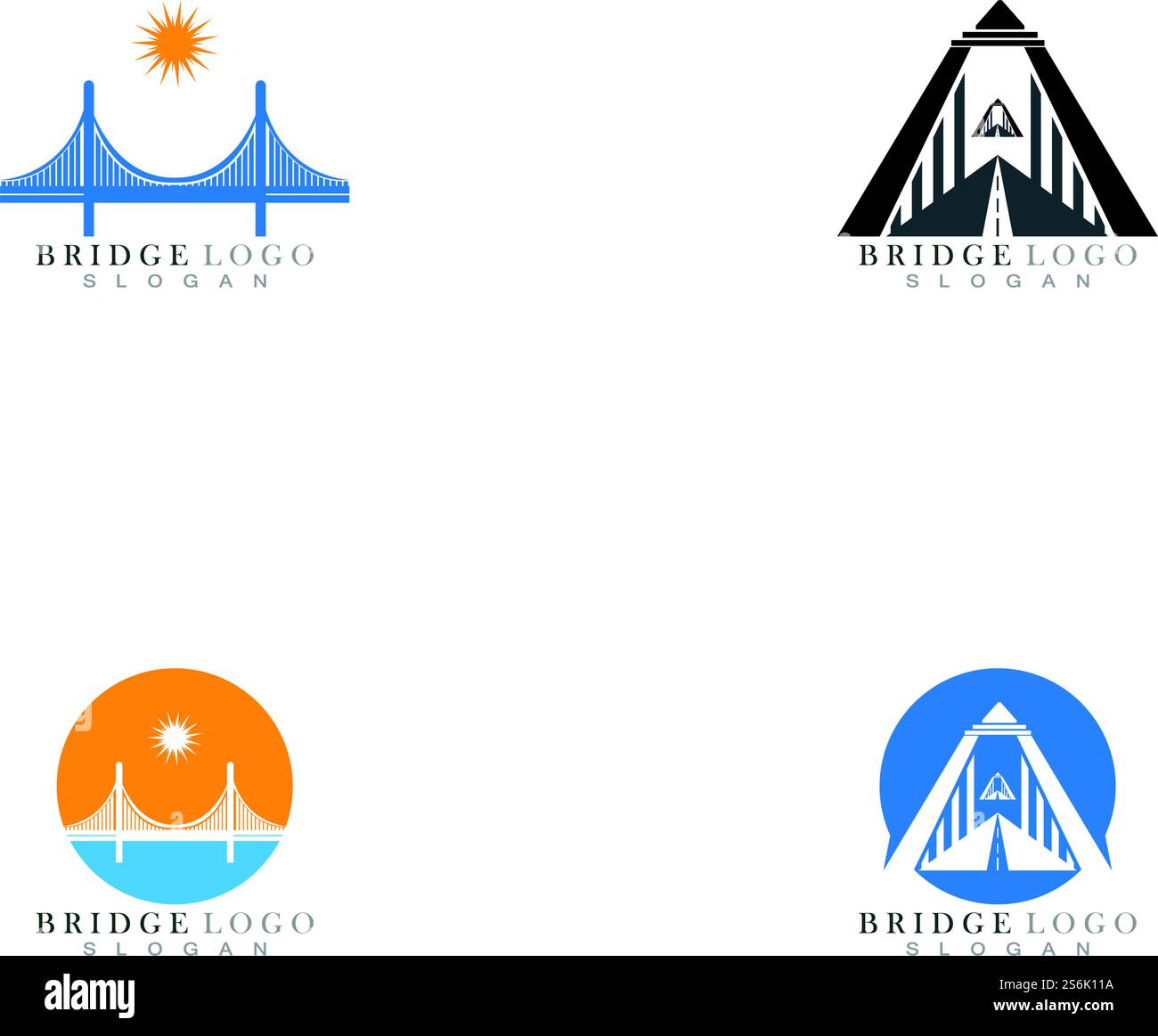 Logo pont symbole et modèle vectoriel Illustration de Vecteur